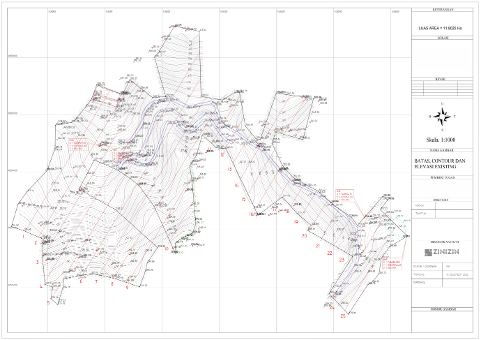 hasil pengukuran topografi